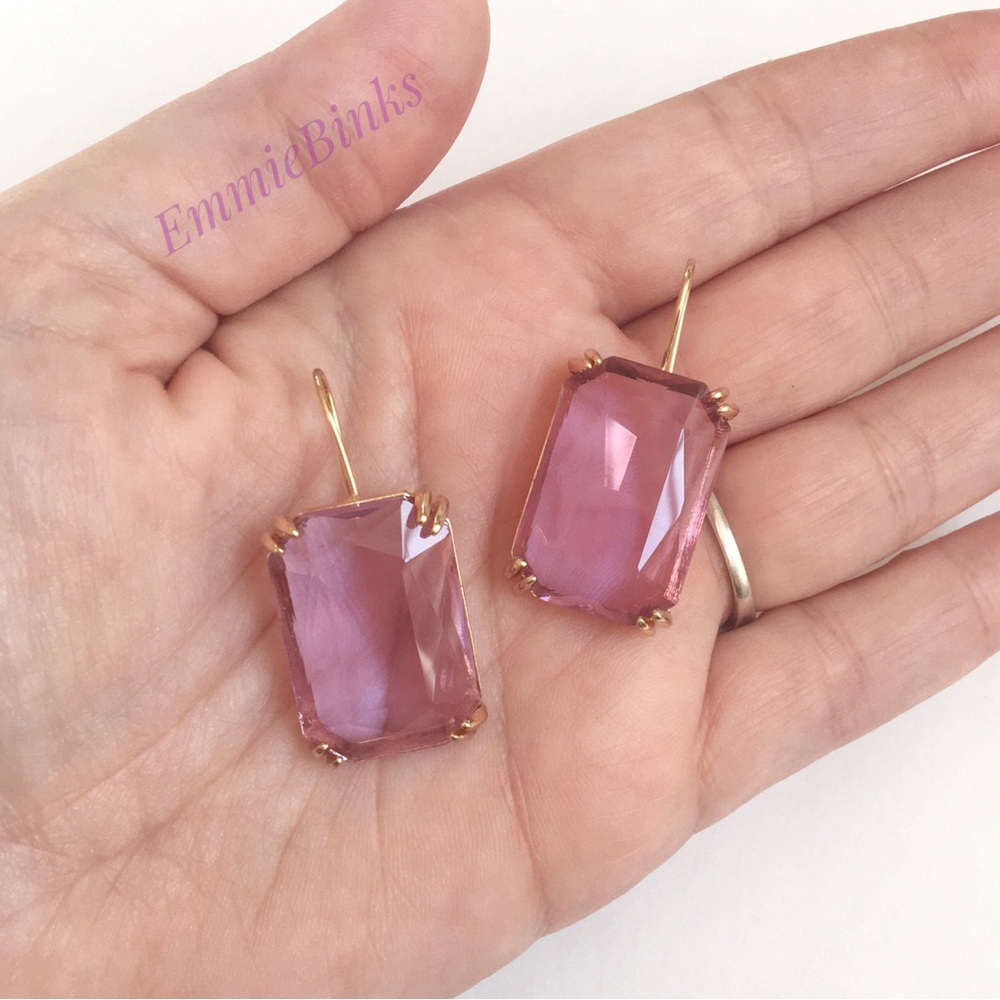New For Love and Lemons Flirty Lavender Drop Earrings - Picture 4 of 8